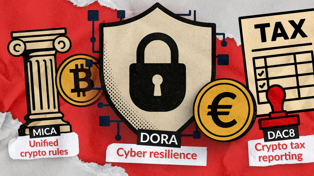 La nueva ola regulatoria sobre criptomonedas en Europa: MiCA, DORA y DAC8 explicadas La nueva ola regulatoria sobre criptomonedas en Europa: MiCA, DORA y DAC8 explicadas