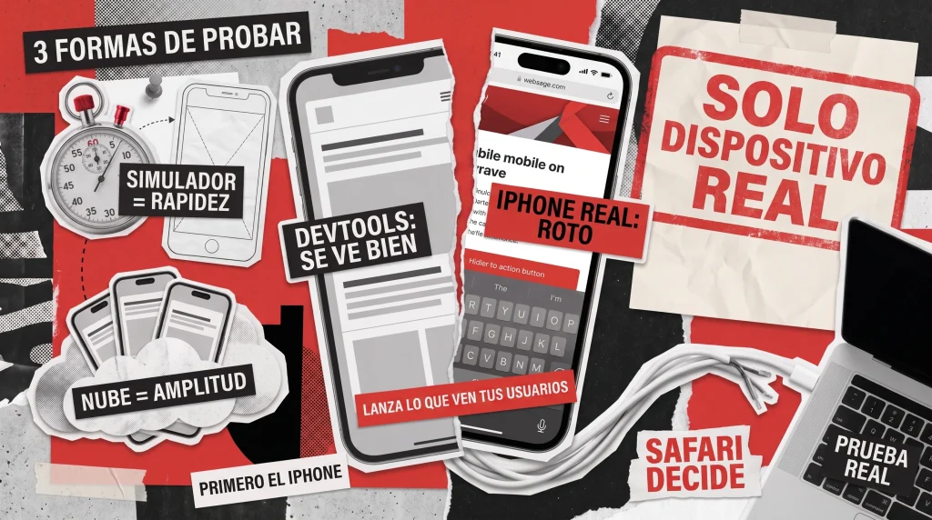 Cómo Probar un Sitio Web en iPhone (Dispositivo Real, Simulador y Nube Comparados) Cómo Probar un Sitio Web en iPhone (Dispositivo Real, Simulador y Nube Comparados)